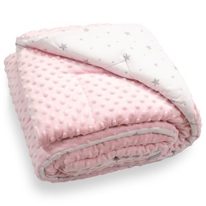 Couverture réversible minky stella rose