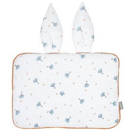 Oreiller extra plat lapin, bleuet