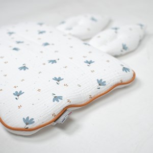 Oreiller extra plat lapin, bleuet