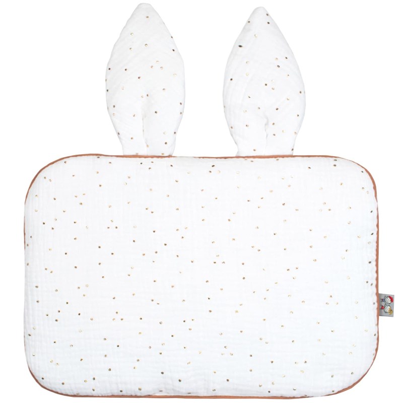 Oreiller plat lapin gaze de coton