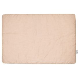 Oreiller plat réversible lin lavé pêche