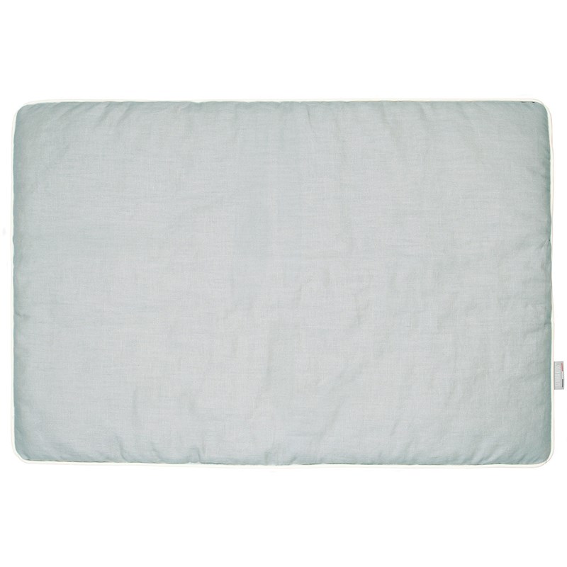 Oreiller plat réversible lin lavé vert