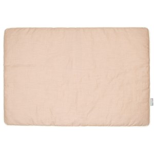 Oreiller plat réversible lin lavé pêche