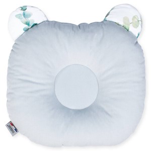 Oreiller, coussin anti tête plate gris