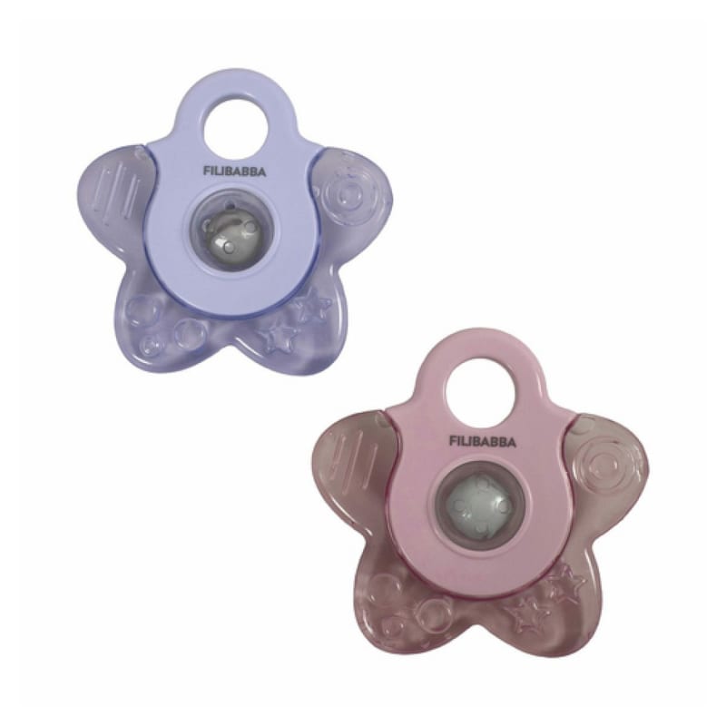 Filibabba - anneau de dentition rafraichissant - etoile rose