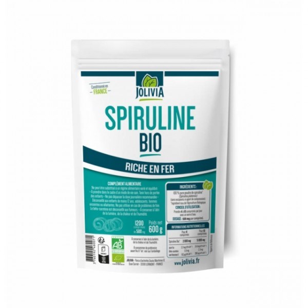 Jolivia - Spiruline bio ab 1200 comprimés 500 mg