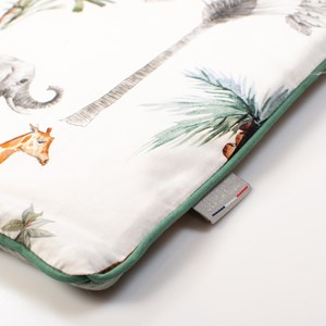 Oreiller plat en coton percale safari