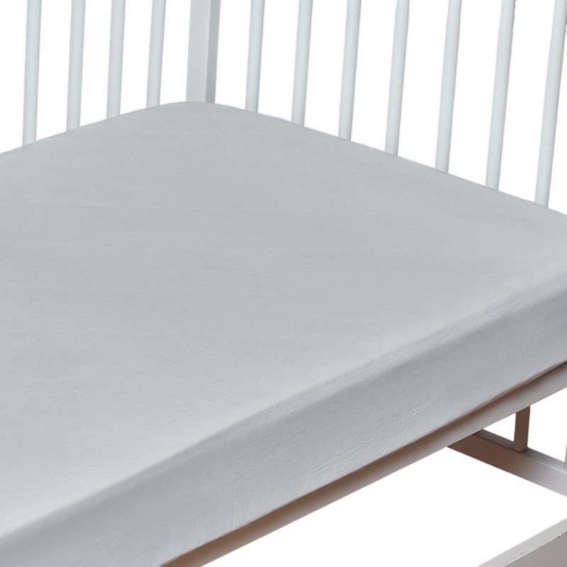 Drap-housse coton - 60x120 gris 60x120