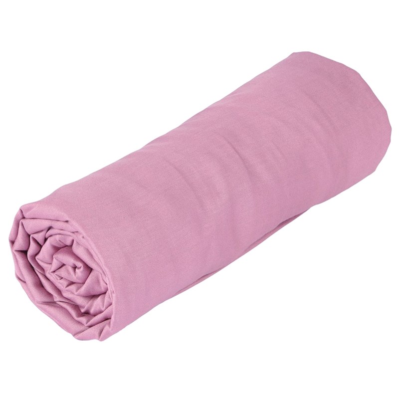 Drap-housse coton - 60x120 rose 60x120