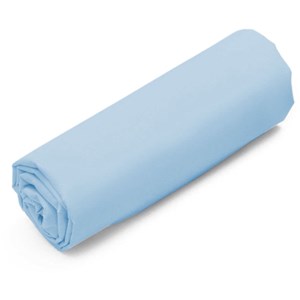Drap-housse coton - 60x120 bleu ciel