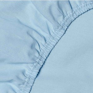 Drap-housse coton bleu ciel 60x120