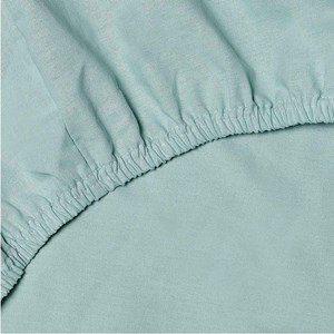 Drap-housse coton vert amande 70x140 cm