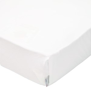 Drap housse en coton jersey blanc 60x120