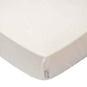 Drap housse en coton jersey beige