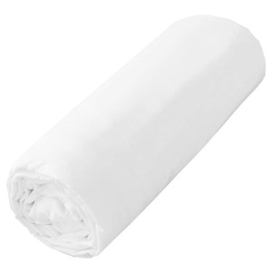 Drap housse en coton jersey blanc