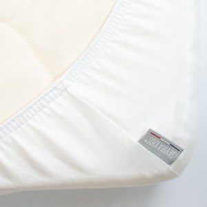 Drap housse en coton jersey blanc