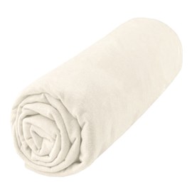 Drap housse en coton jersey écru 60x120