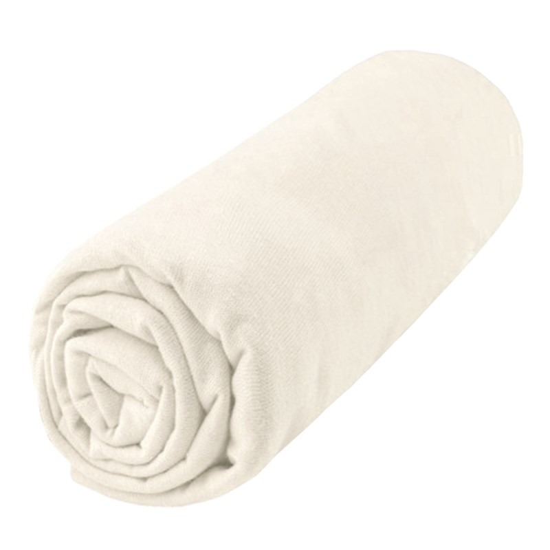 Drap housse coton jersey uni écru