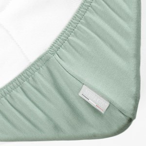 Drap housse coton jersey uni vert de