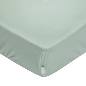 Drap housse coton jersey uni vert de