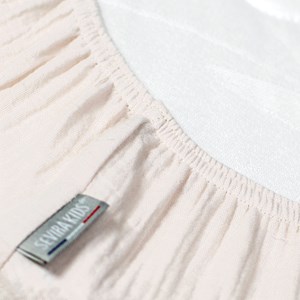 Drap housse en gaze de coton beige