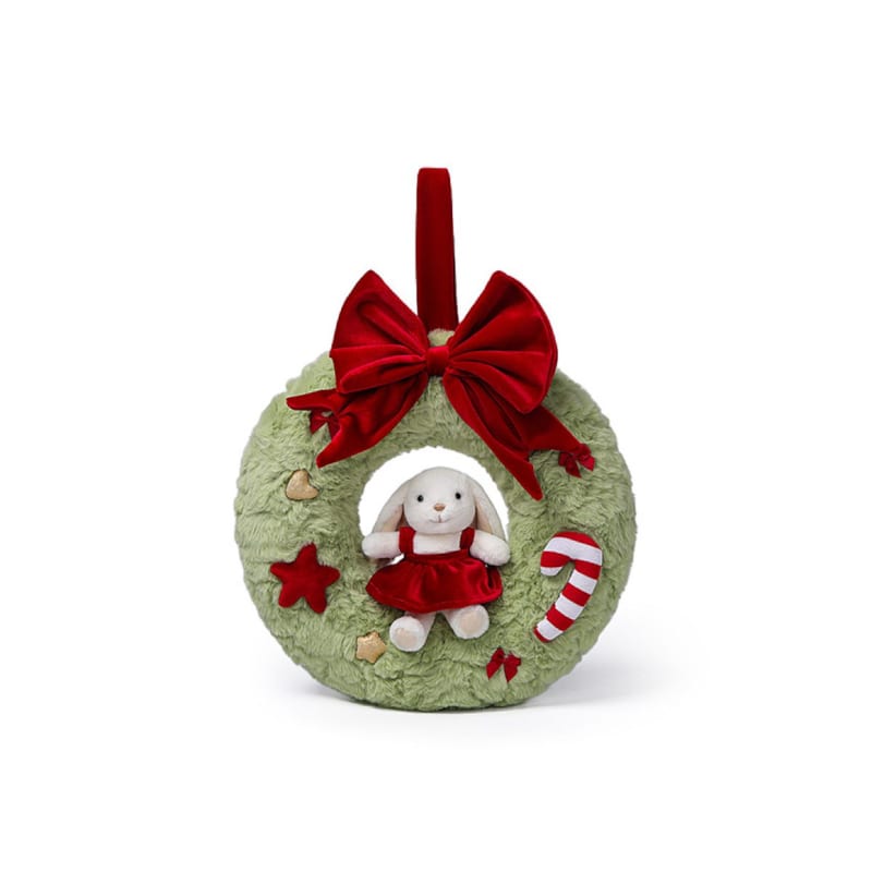 Couronne de noel en peluche 30cm
