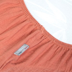 Drap housse en gaze de coton terracotta