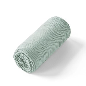 Drap housse en gaze de coton vert
