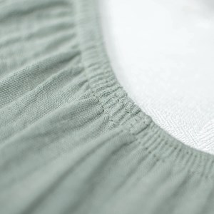 Drap housse en gaze de coton vert