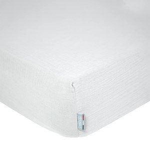 Drap housse en gaze de coton gris