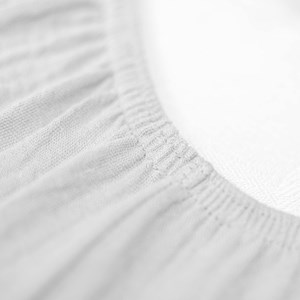 Drap housse en gaze de coton gris