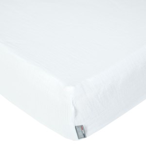 Drap housse en gaze de coton blanc
