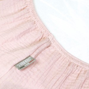 Drap housse en gaze de coton vieux rose