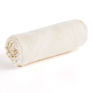 Drap housse en gaze de coton écru