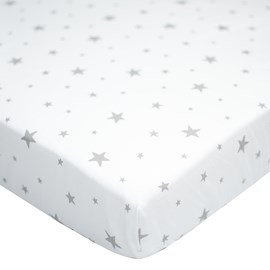 Drap-housse en coton, stella blanc