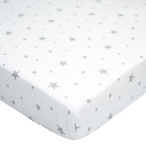 Drap-housse coton stella - 60x120 blanc
