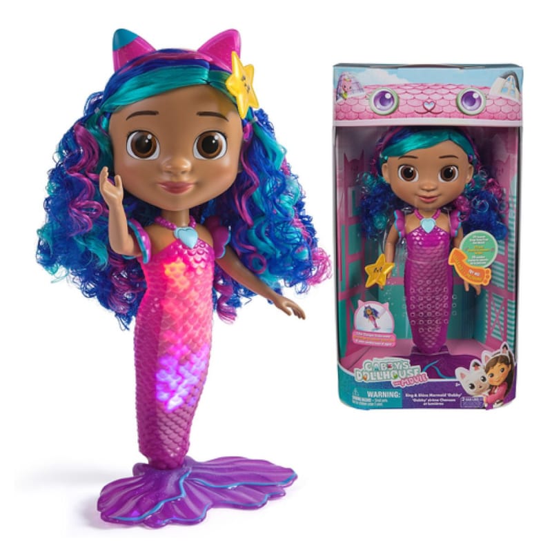 Poupee sirene a fonctions 35 cm - gabby et la maison magique - le film