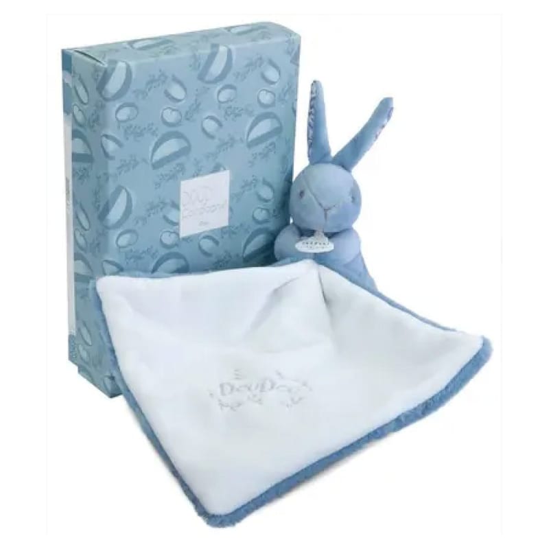 Lapin doudou - lapin et doudou bleu