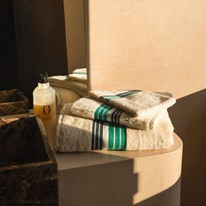 Drap de douche - ecru&nbsp;menthe