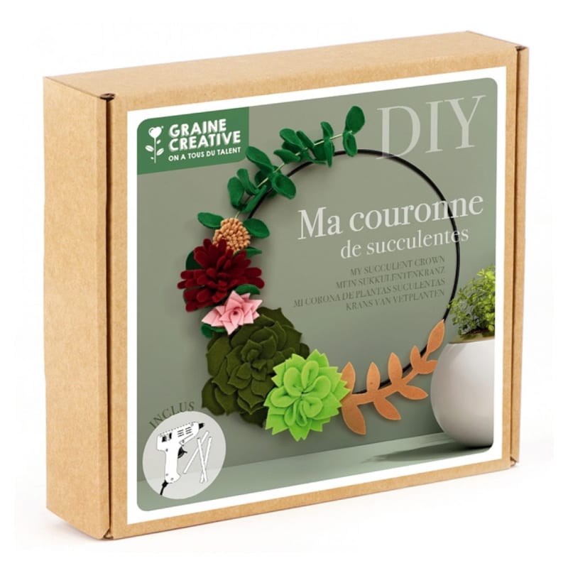 Kyt ma couronne succulentes feutrine