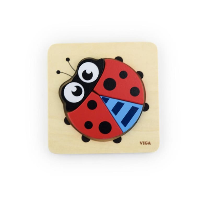 Puzzle pratique viga 50168 - coccinelle