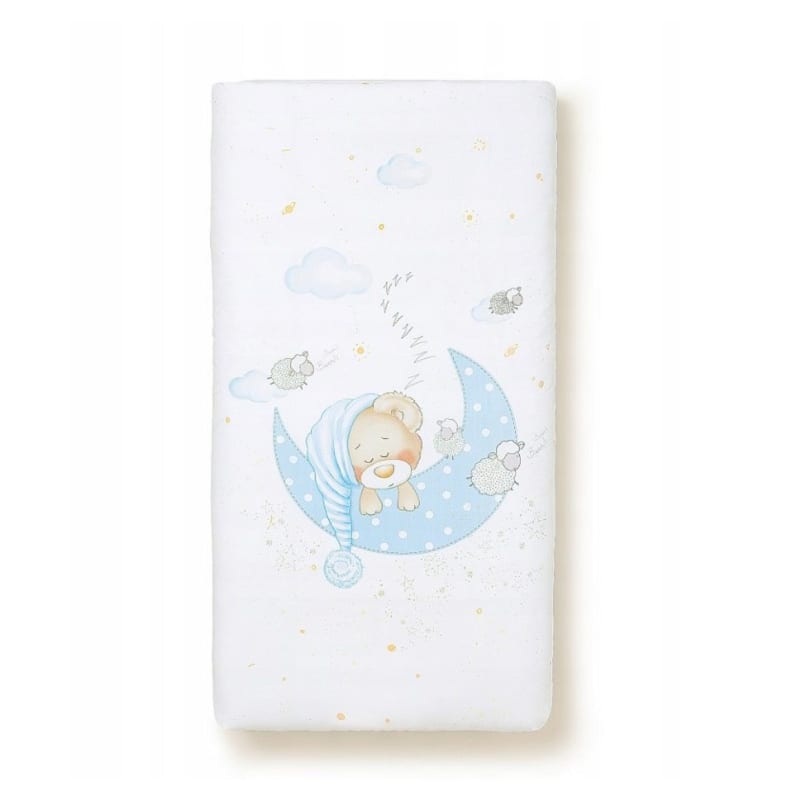 Parure lit bébé amovible bear sleeping - bleu