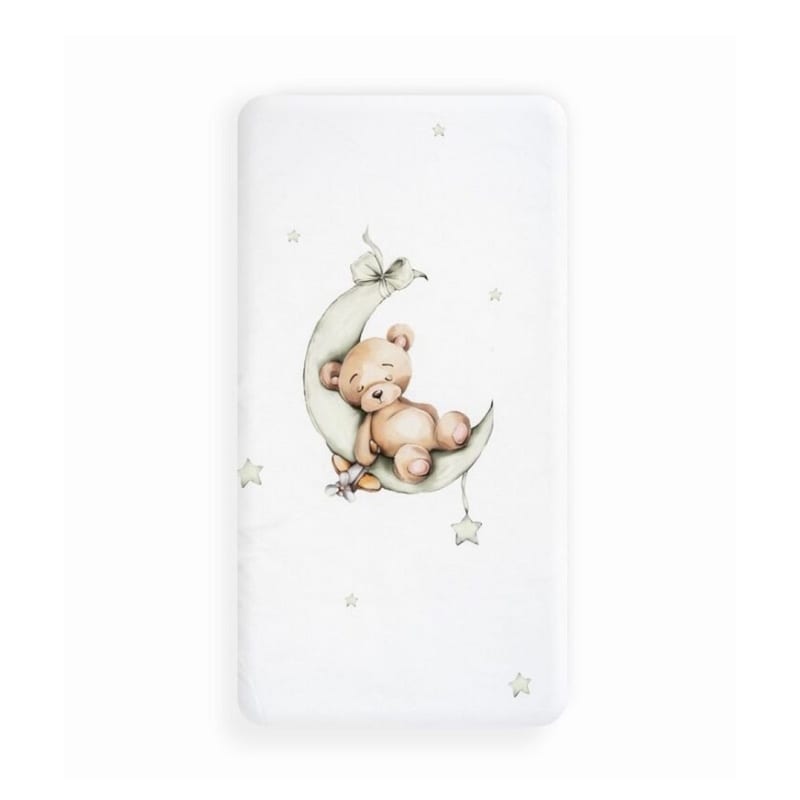 Parure lit bébé amovible oso-luna estrellas - vert