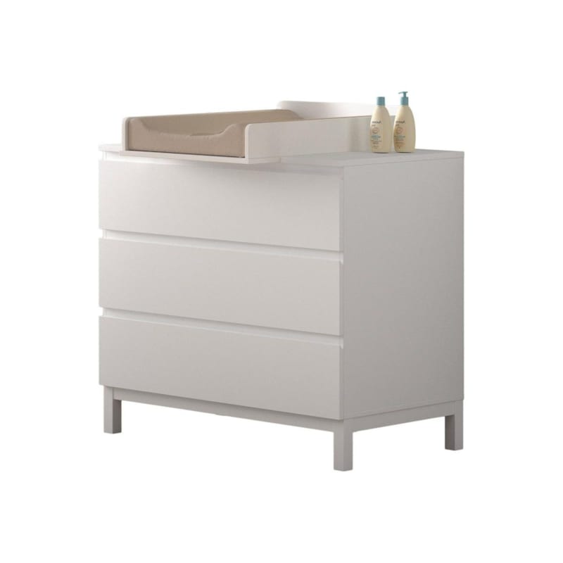 Ensemble chambre eva commode + plan à langer blanc