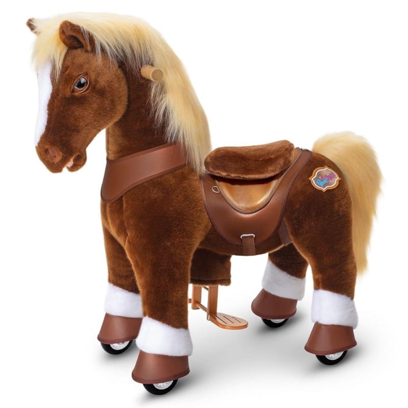 Cheval porteur enfant modele y marron-blond