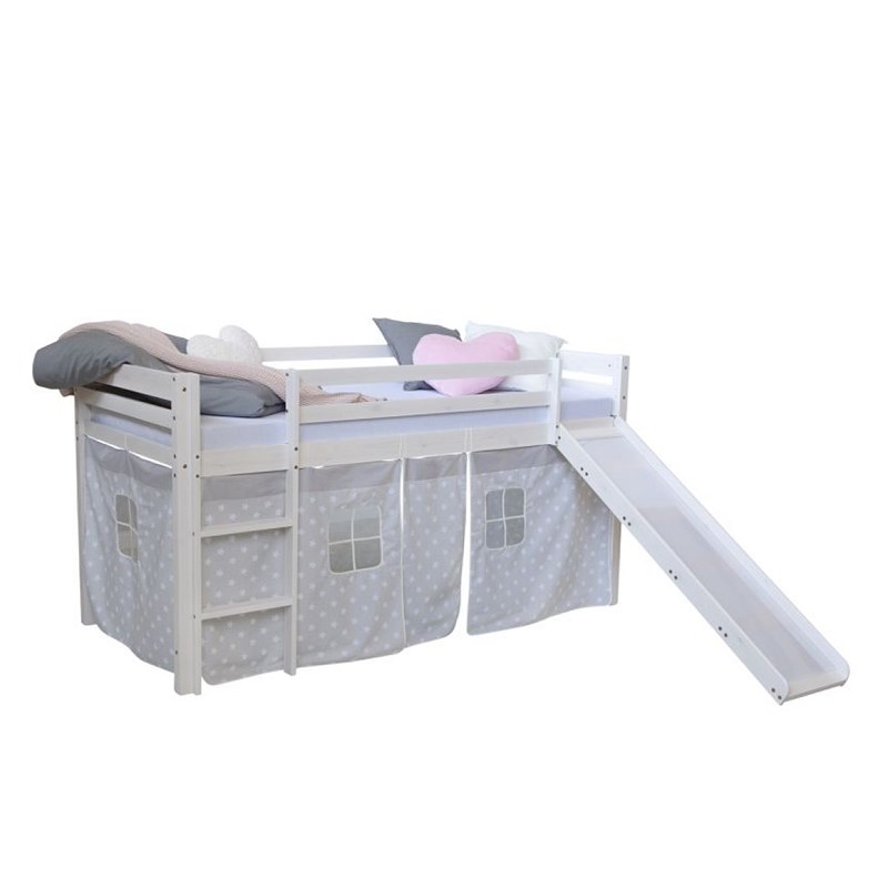 Lit mi-haut 90x200 étoiles avec matelas