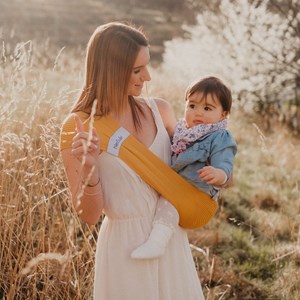 Hop'la porte-bébé d'appoint - ocre - Moutarde - XS-S