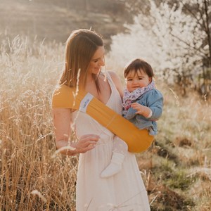 Hop'la porte-bébé d'appoint - ocre - Moutarde - XS-S