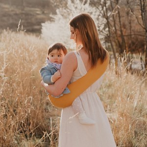 Hop'la porte-bébé d'appoint - ocre - Moutarde - XS-S