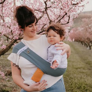 Hop'la porte-bébé d'appoint - menthe - Vert d'eau - XS-S